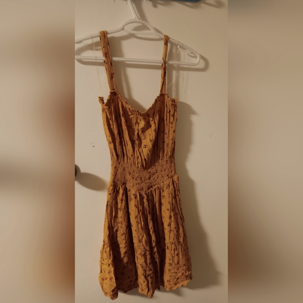 Yellow Floral Size L Heart & Hips Dress